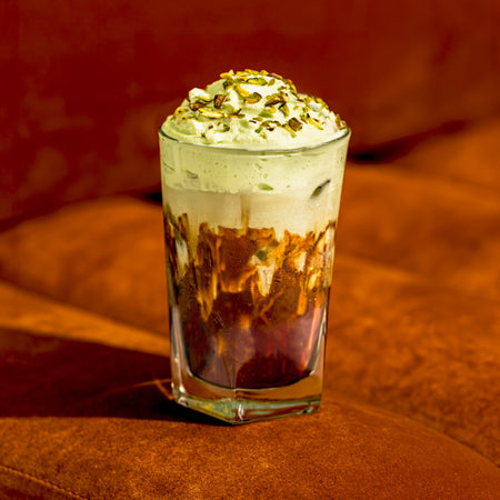 Choc-Pistachio Cloud Iced Latte