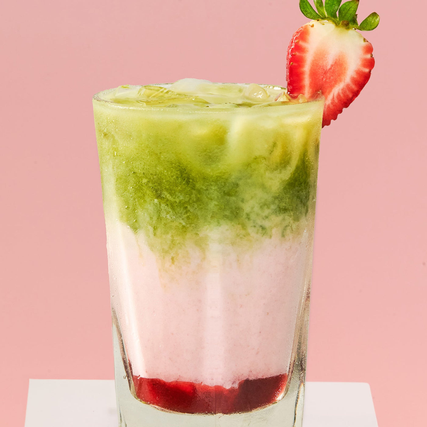 Iced Strawberry Matcha Latte