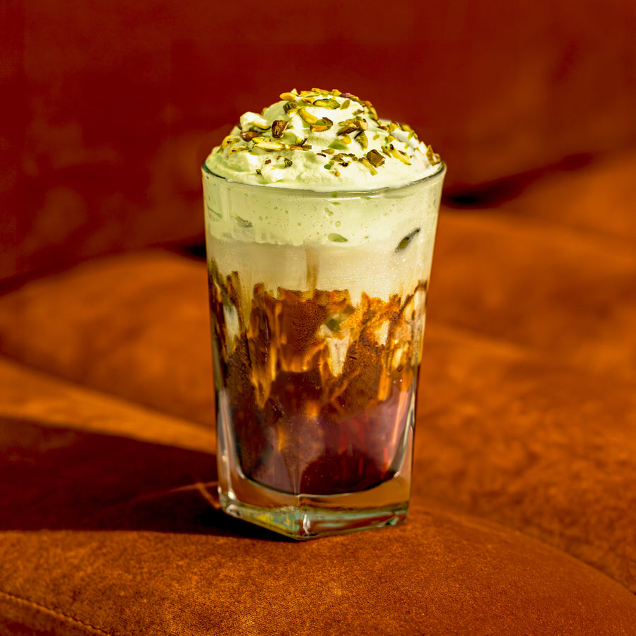 Choc-Pistachio Cloud Iced Latte