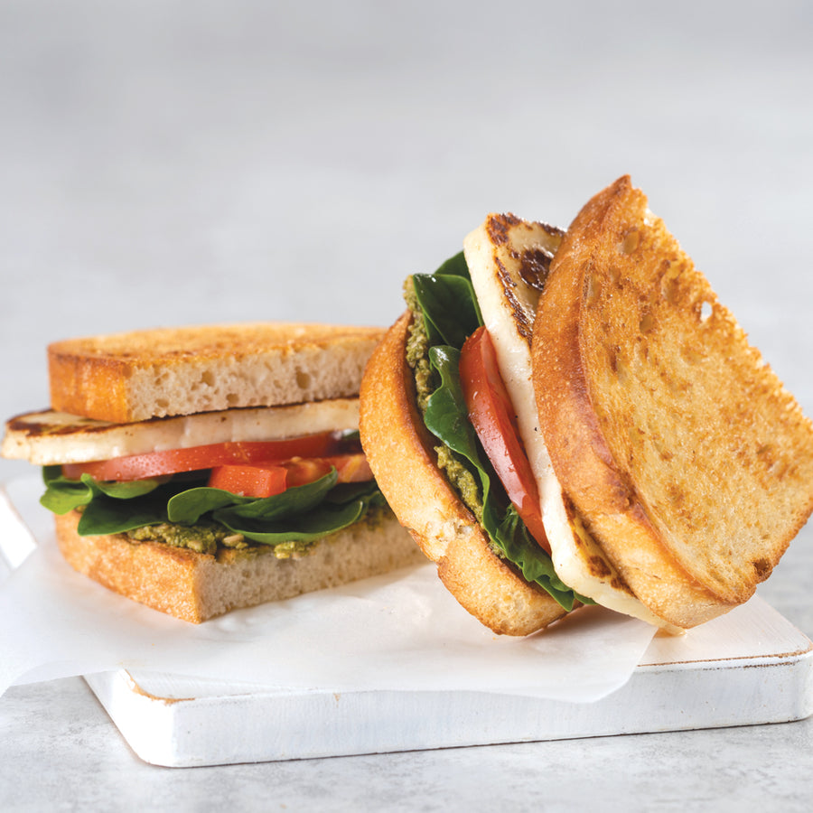 Haloumi, Pesto & Tomato Toastie
