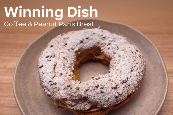 <h6>The desserts were tasted by the MasterChef judges, Andy Allen,Jean-Christophe Novelli, Sofia Levin, and Poh Ling Yeow. The winning dish was a decadent Coffee & Peanut Paris-Brest made with Three Stories™ specialty coffee by contestant Darrsh Clarke.</h6>