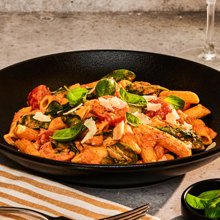 Rose Penne Primavera with Chicken